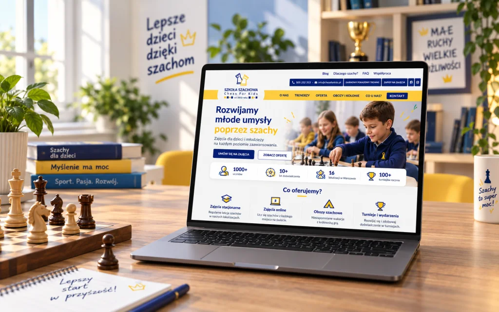 Chess for Kids — platforma szkoły szachowej, zapisów i sklepu