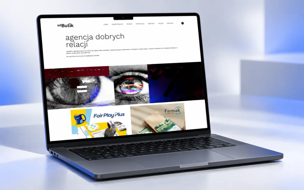Strona i portfolio dla agencji kreatywnej adButik