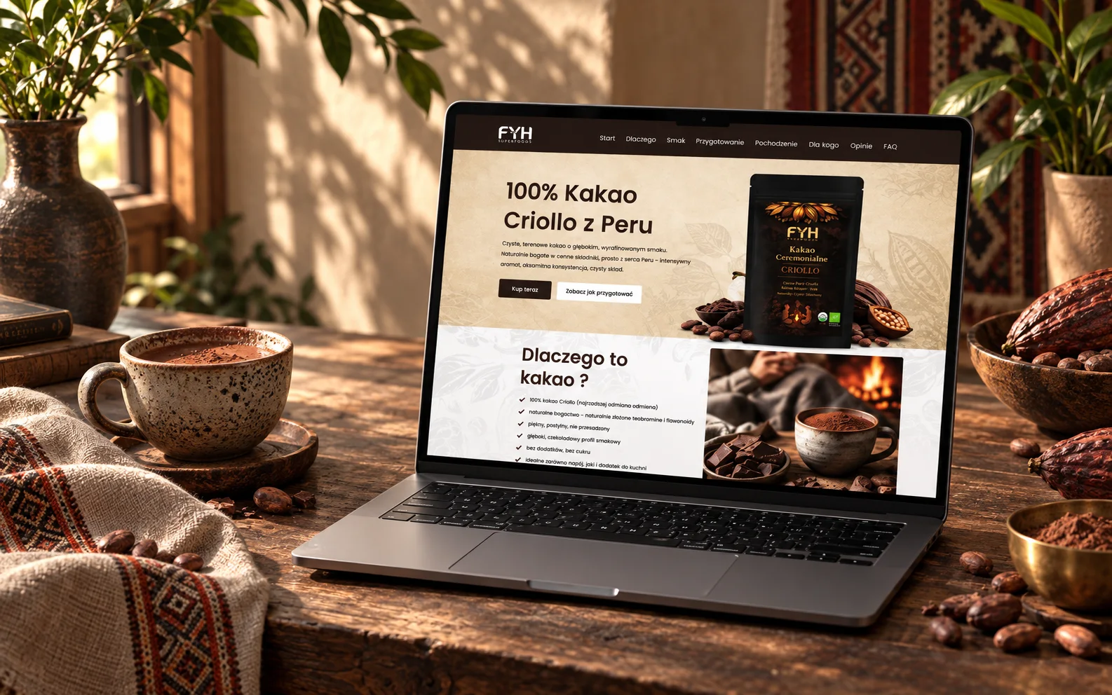 FYH — landing page kakao ceremonialnego