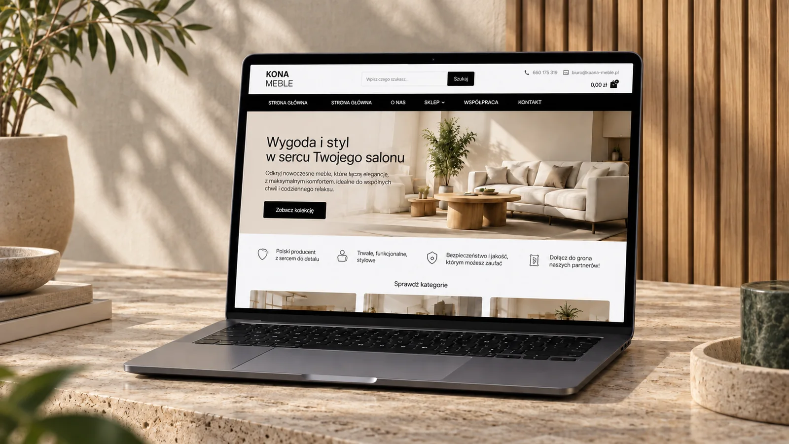 Kona Meble — nowoczesny sklep internetowy